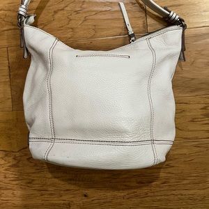 Cream Leather Sak Handbag